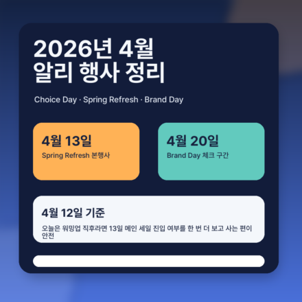 2026년 4월 알리익스프레스 행사 뭐가 있나? Choice Day·Spring Refresh 일정과 지금 사도 되는지 정리 대표 이미지