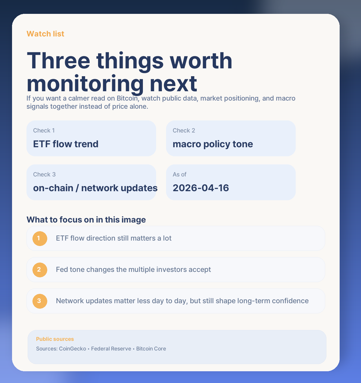 📝 What to keep checking next