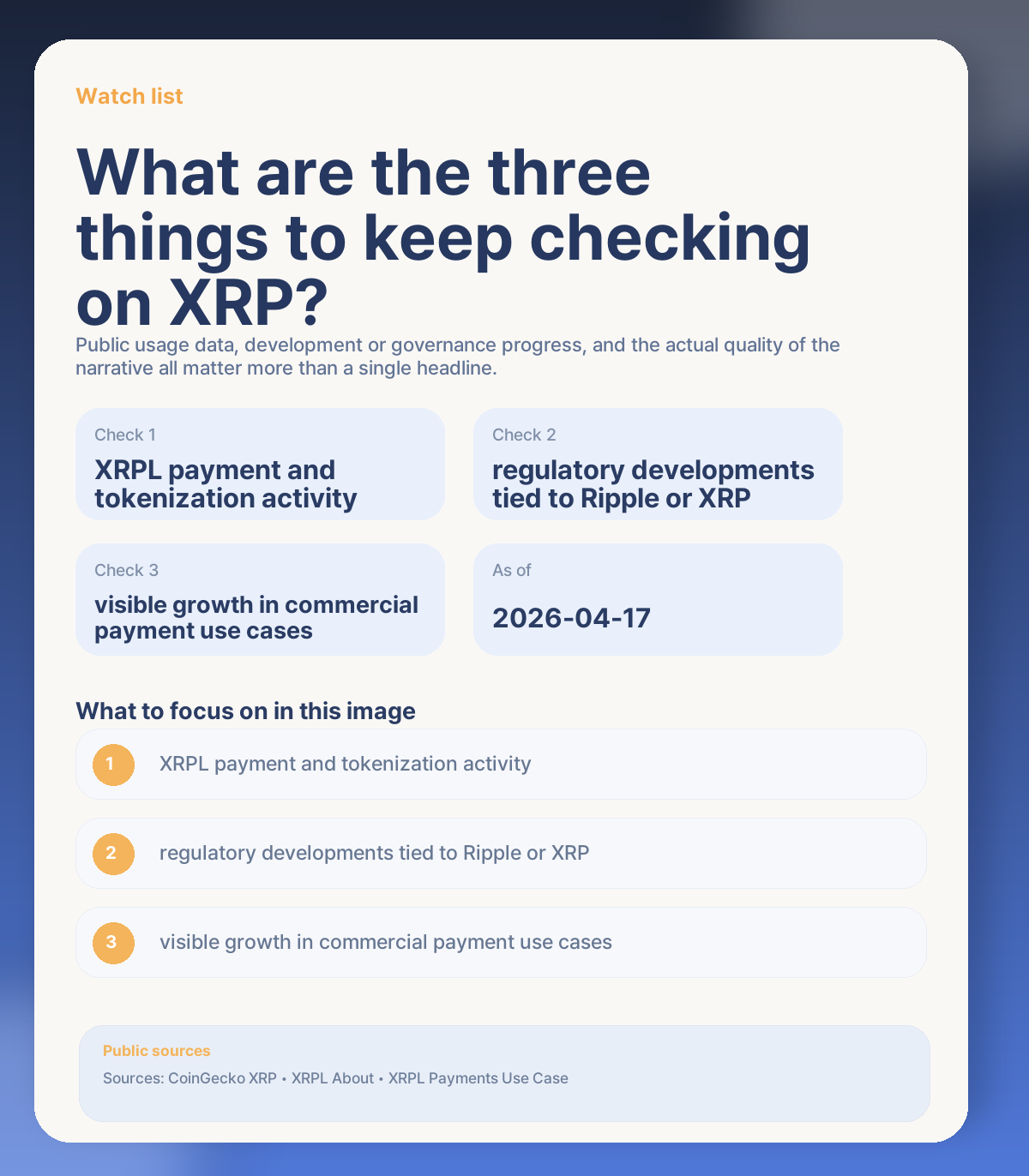 📝 What to keep checking next on XRP