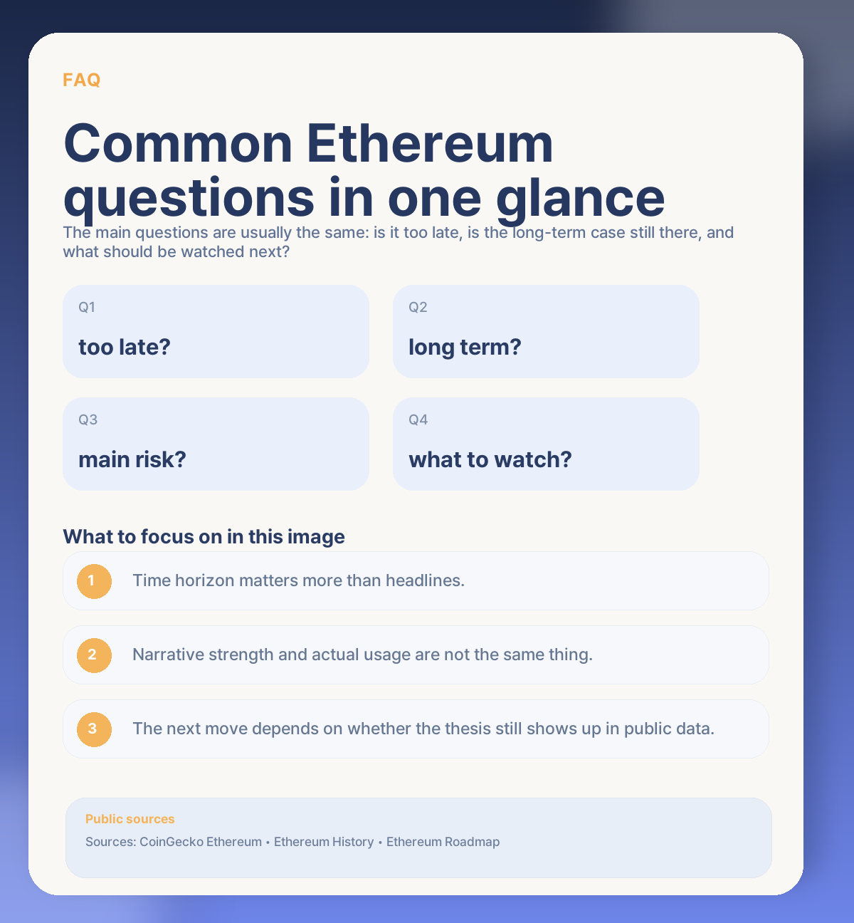 Ethereum now: buy or wait? Fees, staking, and the key variables to watch FAQ