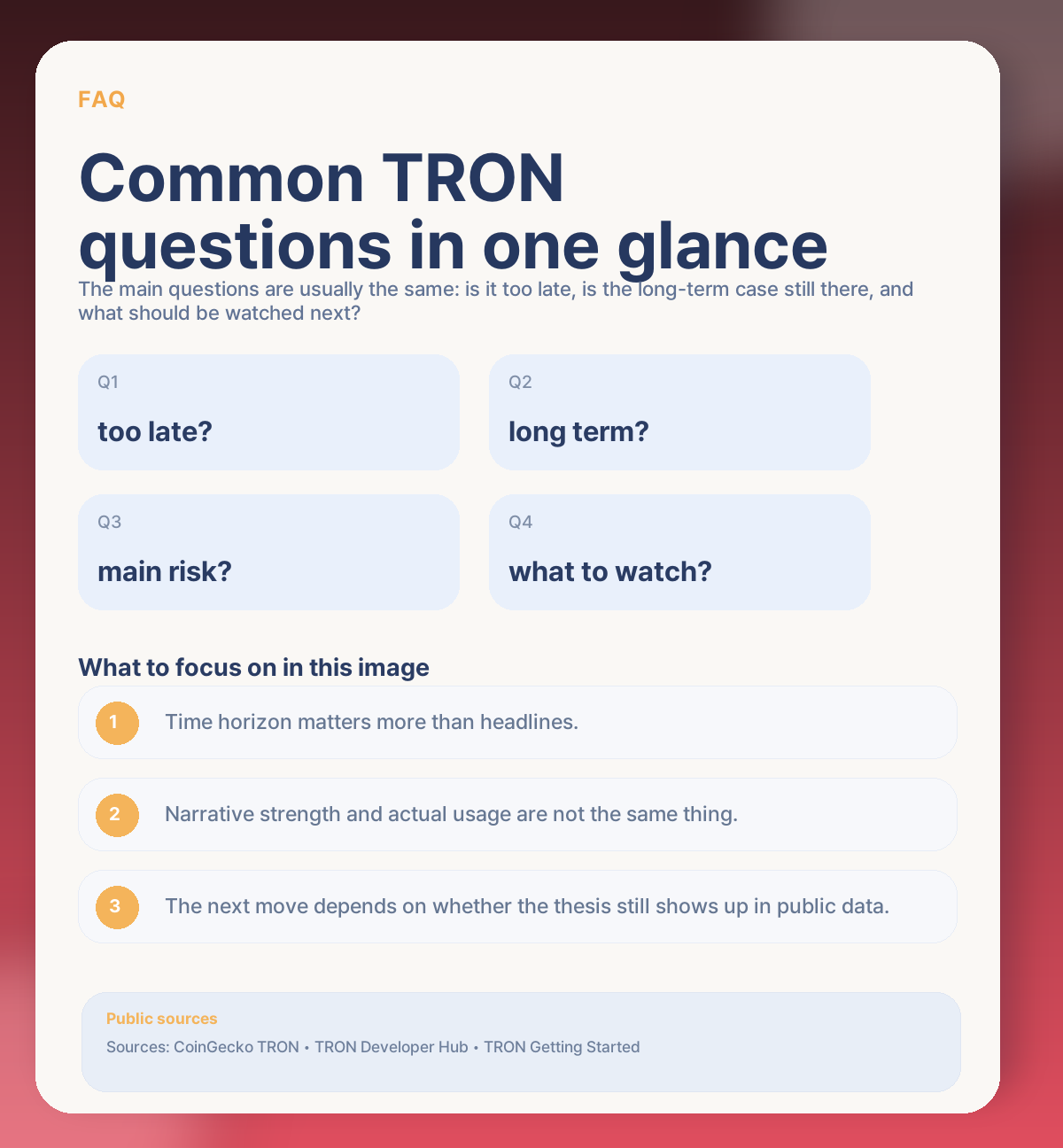TRON (TRX) now: buy or wait? Stablecoin rails, usage strength, and key variables FAQ
