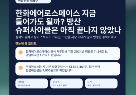 한화에어로스페이스 지금 들어가도 될까? 방산 슈퍼사이클은 아직 끝나지 않았나 featured