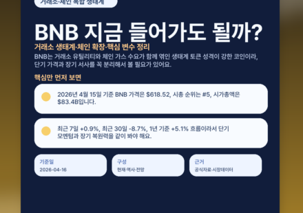 BNB 지금 들어가도 될까? 거래소 생태계·체인 확장·핵심 변수 정리 featured