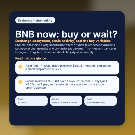 BNB now: buy or wait? Exchange ecosystem, chain activity, and the key variables featured