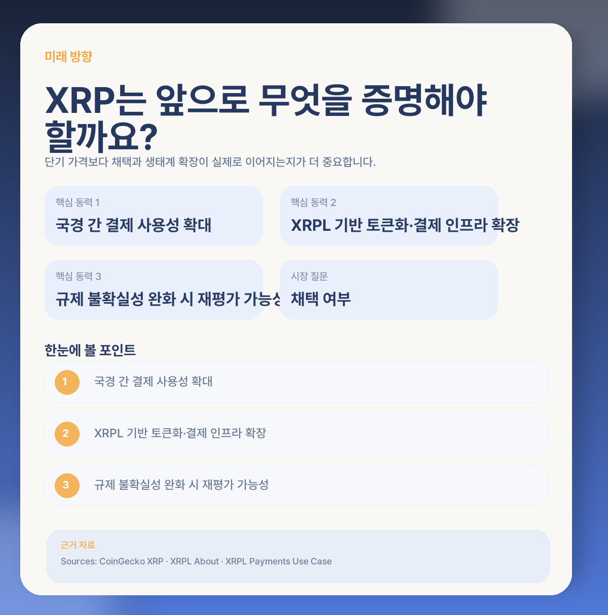 🔮 앞으로 XRP는 어떤 방향을 기대할 수 있을까요?