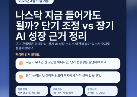 나스닥 지금 들어가도 될까? 단기 조정 vs 장기 AI 성장 근거 정리 - featured v2
