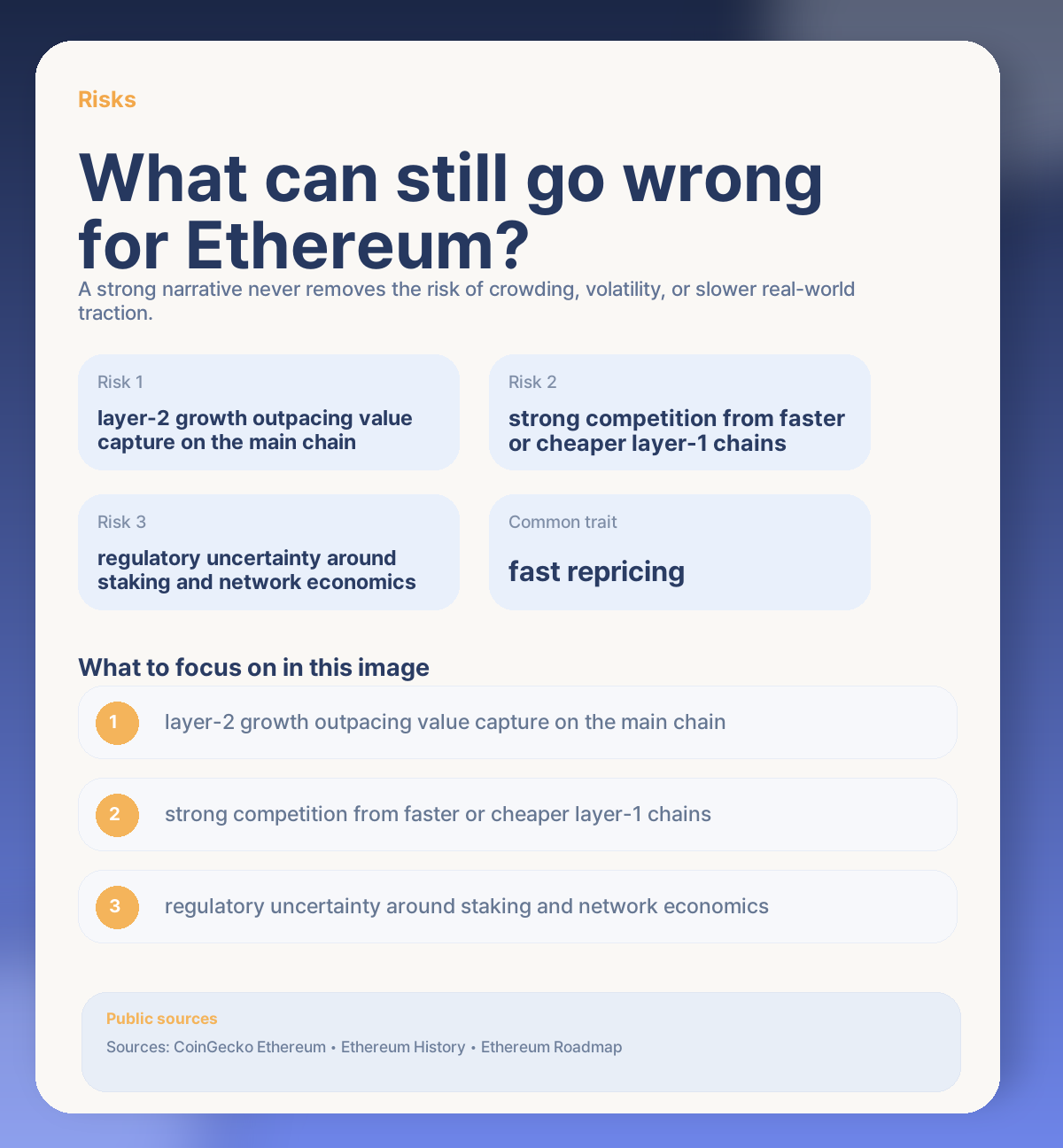 ⚠️ Short-term risks: what could still go wrong for Ethereum?