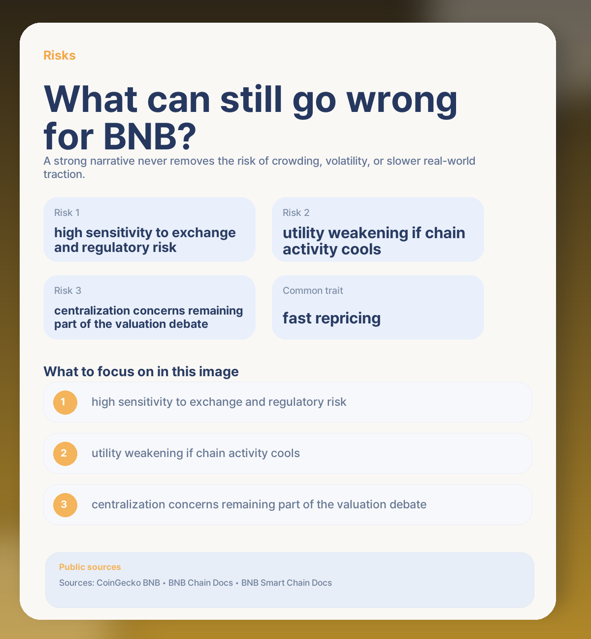⚠️ Short-term risks: what could still go wrong for BNB?