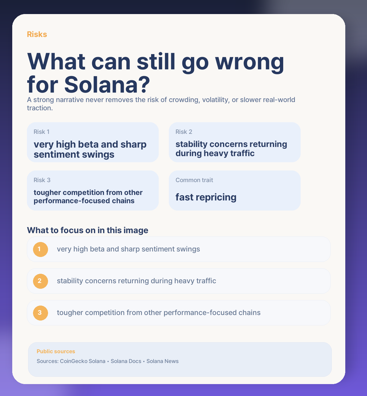 ⚠️ Short-term risks: what could still go wrong for Solana?