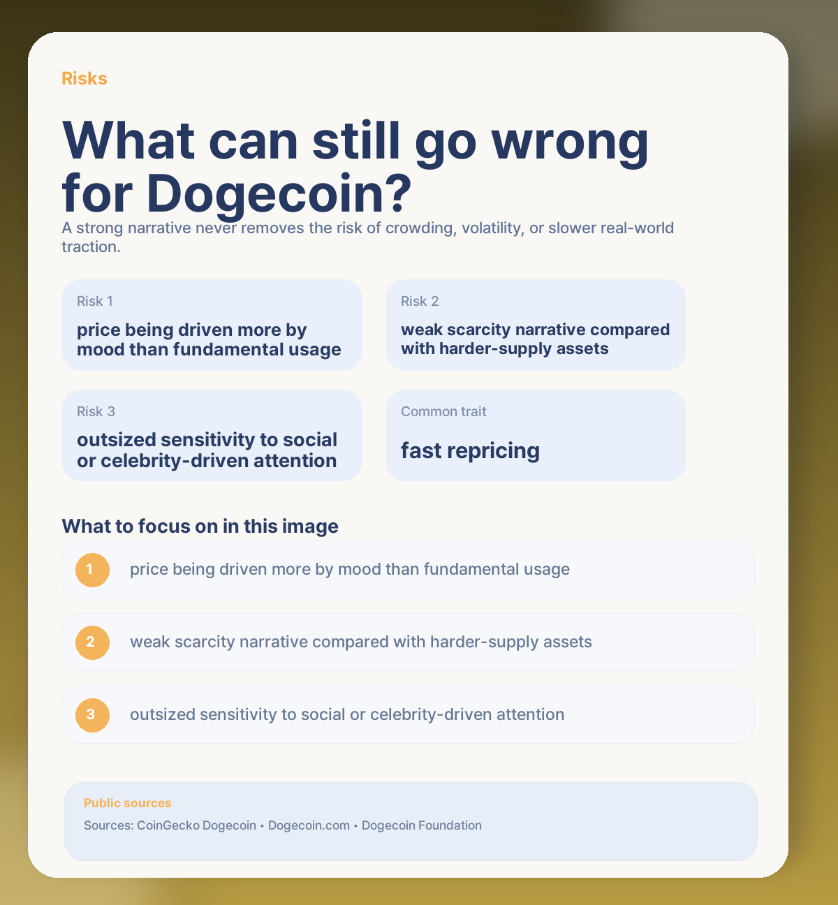 ⚠️ Short-term risks: what could still go wrong for Dogecoin?