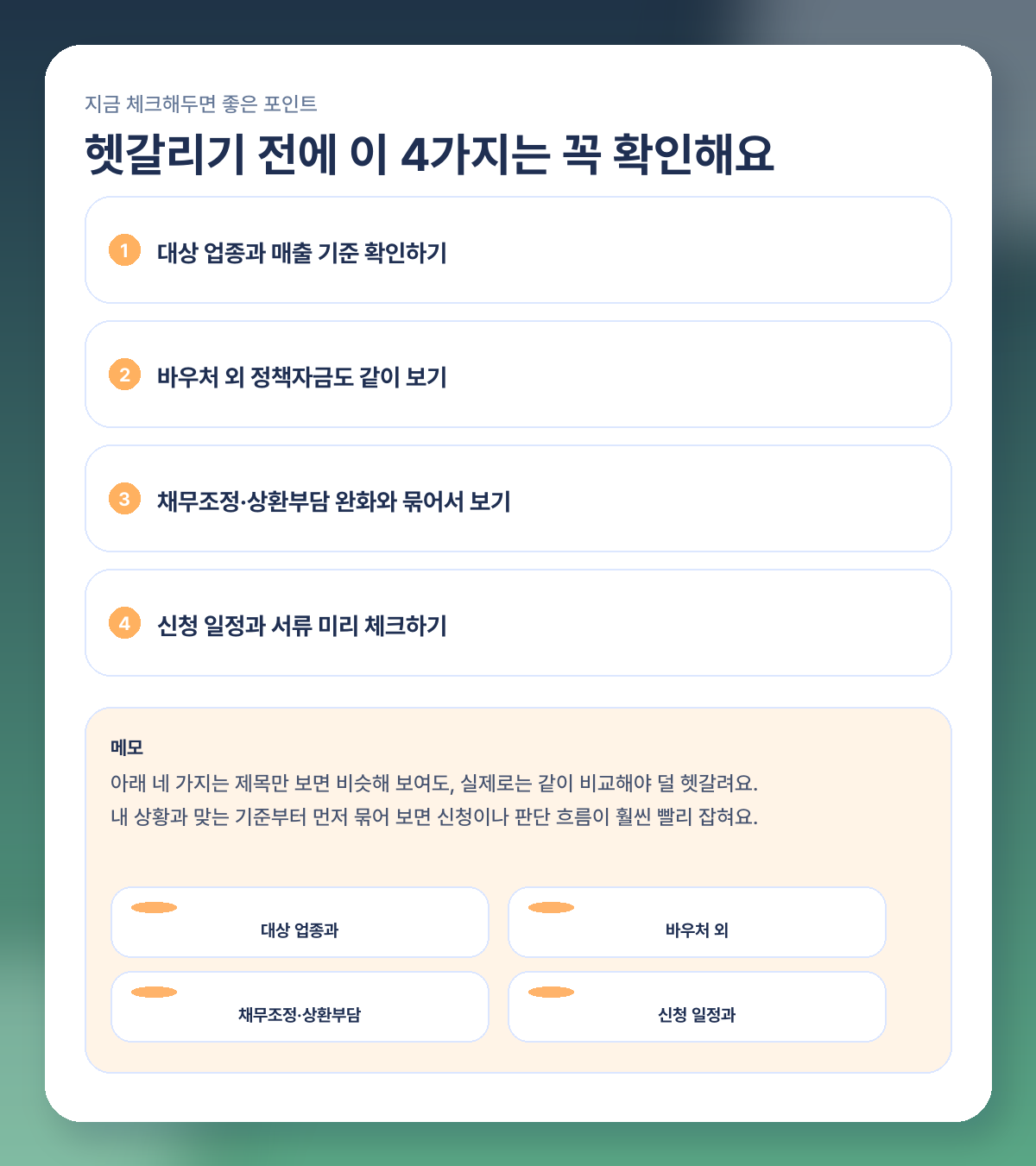 소상공인 25만원 바우처 받나? 2026 부담완화 정책 핵심 정리 체크리스트 이미지