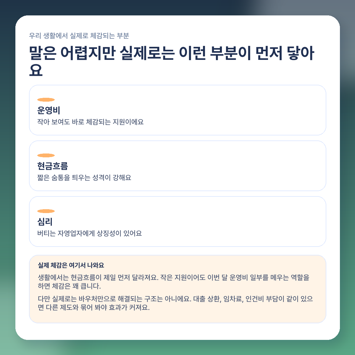 소상공인 25만원 바우처 받나? 2026 부담완화 정책 핵심 정리 체감 영향 이미지