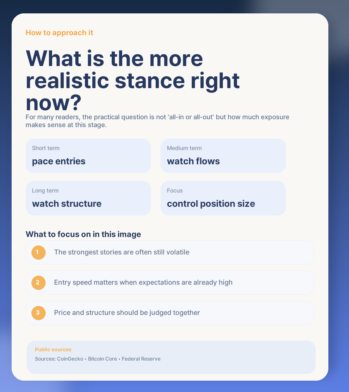 🧭 So what is the more realistic stance right now?