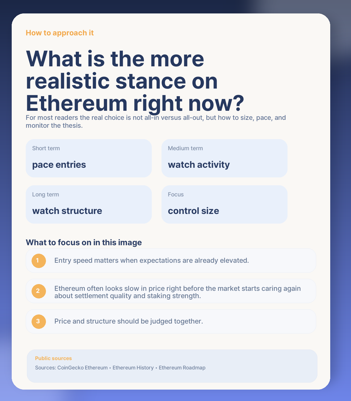 🧭 So what is the more realistic stance on Ethereum right now?