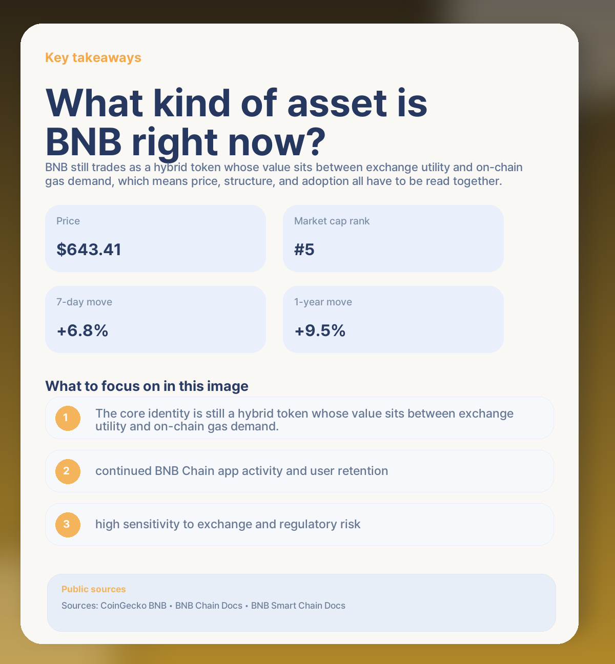 BNB now: buy or wait? Exchange ecosystem, chain activity, and the key variables key takeaways